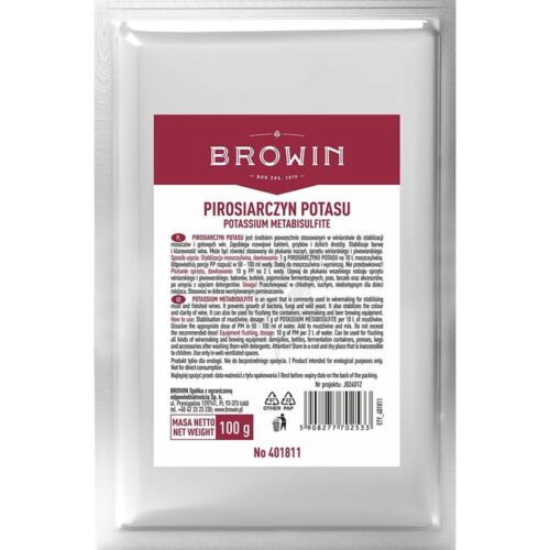 Піросульфіт – метабісульфіт – калію 100 г Browin Польща