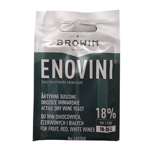 Винні дріжджі Enovini 18%. Browin Польща. Універсальні. Для всіх типів вин.